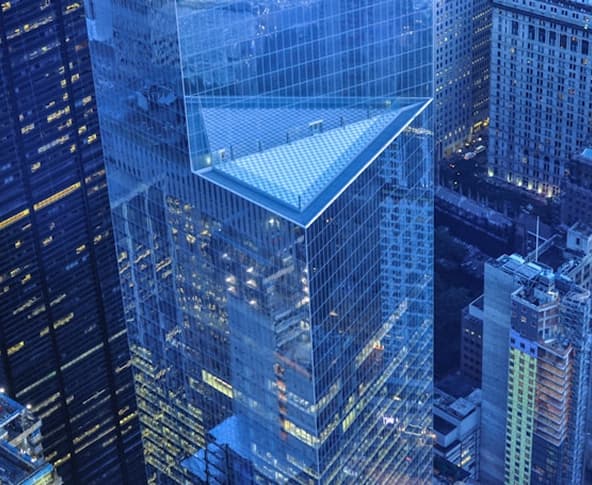 GAIOL Prédio azul de vidro.